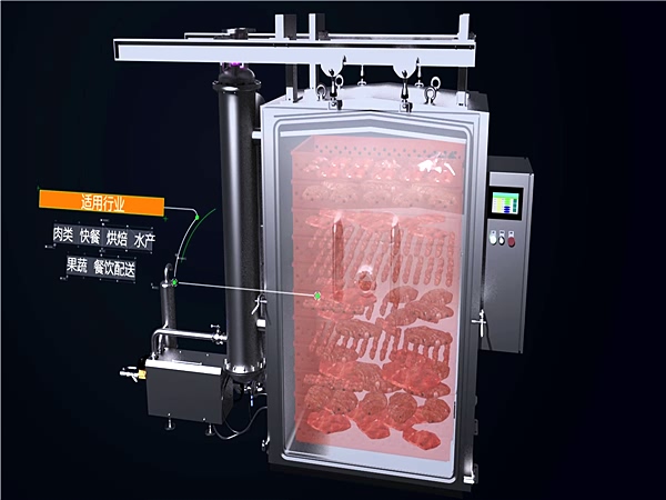鸭肉零食急速降温设备，提供全套预冷传输解决方案